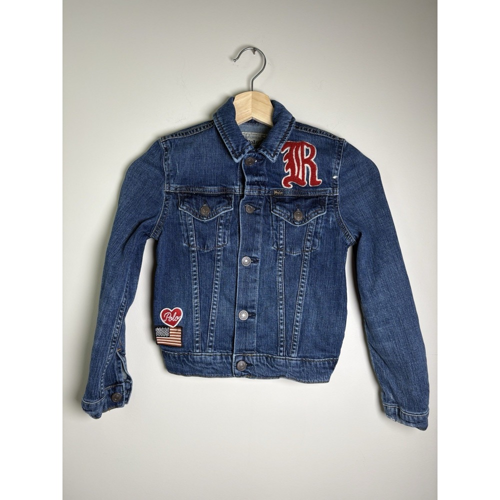 Girls Polo Ralph Lauren Denim Jacket Size Medium 8/10